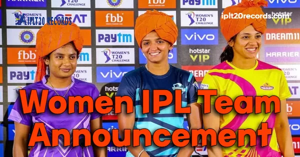 Women IPL Team Announcement and team auction