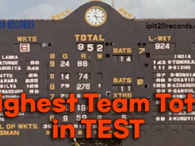 Highest Team Total in TEST
