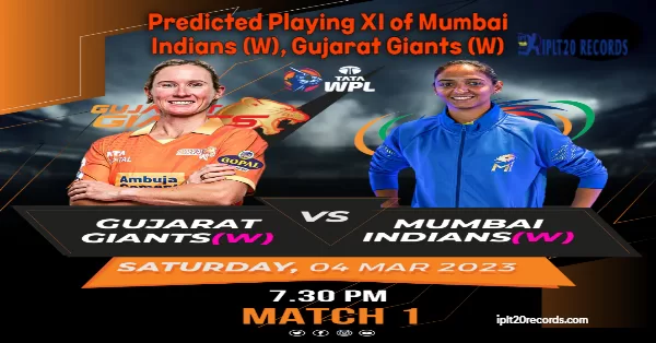 Predicted Playing XI of Mumbai Indians (W), Gujarat Giants (W)