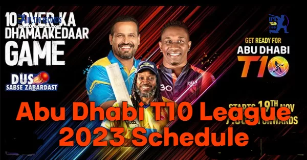 Abu Dhabi T10 League 2023 Schedule