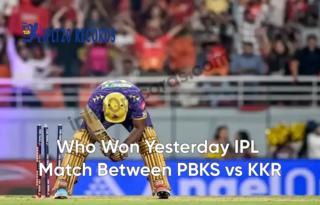 Who Won Yesterday IPL Match Between PBKS vs KKR